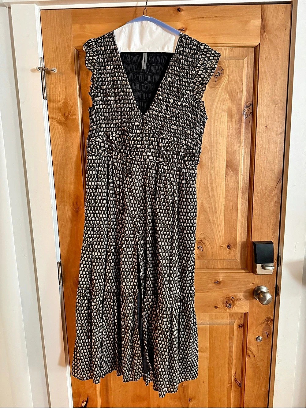 Anthropologie Geometric Midi Dress in Black & White Brand New Size XL